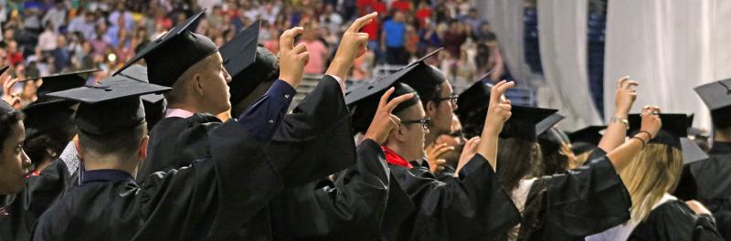 Harlan Graduating class showing their talons. 
