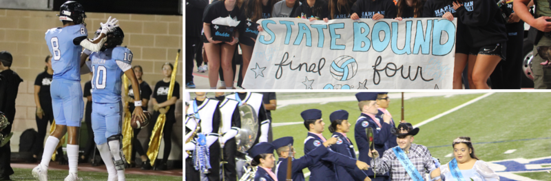 Collage of various activities at Harlan High School