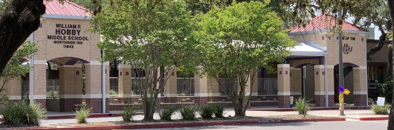 Front view of Hobby Middle School