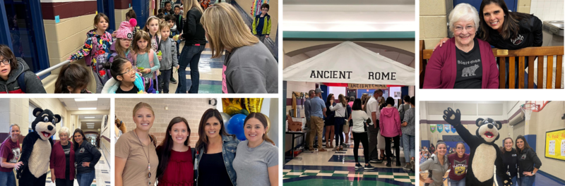 Photo collage of staff and students 