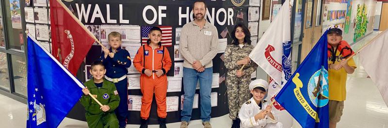 Veterans day wall of honor group photo