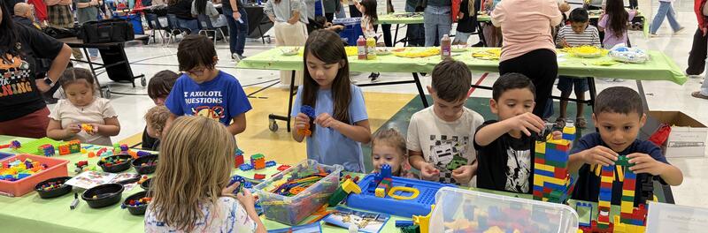 Tomlinson elementary students working on an activity
