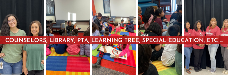 students & staff involvement in the different services offered on campus such as, library, counselors, etc...