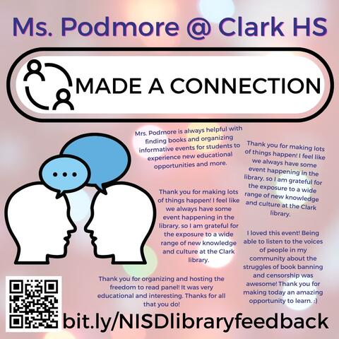 student comments about Freedom to Read panel