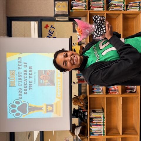 Fernandez ES First Year Educator of the Year, Ms. Destiny Roberts, ECSC Teacher