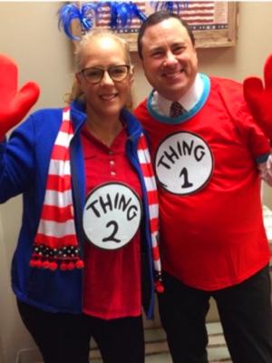 Dressed up for Dr. Seuss' Birthday