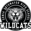Sotomayor Wildcats logo, gray wildcat in center surrounded by the words sonia sotomayor high school
