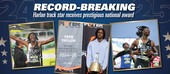 Record-breaking Harlan track star receives prestigious national award