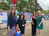 Finalist Johan Rendon  4TH Grade  Leon Valley ES  Teacher: Lorae Mercier (Photographed with King Antonio, Gardner Peavy, Principal Jessica Ruiz-Huerta and  Executive Director of Fine Arts, Elizabeth Sanchez Lopez